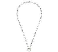 Leonardo Jewels BY JEWELS by Collana Clip & Mix Estrella • Collana a clip in acciaio inossidabile argentato • in maglia ovale effetto chunky • 45 cm di lunghezza • Gioielli da donna • 019746