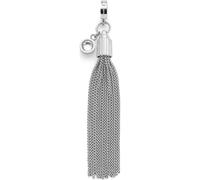 Leonardo Jewels Ciondolo singolo con pietra da donna in acciaio inox con zirconi di colore argento con chiusura a clip, altezza 8 cm, 024404, 8 cm, Acciaio inossidabile, Zirconia cubica