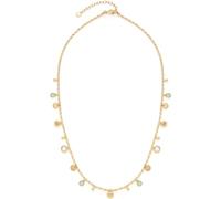 Leonardo Jewels Collana Ella, collana in acciaio inox, perle a cilindro dorate con ciondolo a gancio, lunghezza 45-50 cm, gioielli da donna, 023543, 45 cm, Acciaio inossidabile, Nessuna pietra