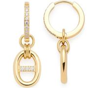 Leonardo Jewels Herma 024298 - Orecchini da donna in acciaio INOX con zirconi di colore oro, altezza 3,2 cm, 3,2 cm, Acciaio inossidabile, Zirconia cubica