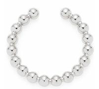 Leonardo Jewels Morsetto Ciao Lollo, 1 pezzo, in acciaio inox, anello aperto in piccole sfere argentate, orecchini da donna, 024258, Eine Grösse, Acciaio inossidabile, Nessuna pietra preziosa