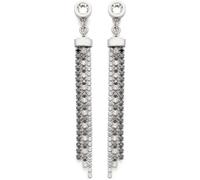 Leonardo Jewels Orecchini Atura da Donna in Acciaio Inossidabile con Zirconi Colore Argento, Altezza 7,1 cm, 024317, 7,1 cm, Acciaio inossidabile, Zirconia cubica