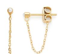 Leonardo Jewels Orecchini Ciao Elli, 1 paio di mini spine con minuscola perla imitazione, in acciaio inox, colore oro, 023918, Eine Grösse, Acciaio inossidabile, Nessuna pietra preziosa