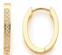Leonardo Jewels Ronia Beauty's 023246 - Orecchini da donna in acciaio inox IP oro, piccoli orecchini a cerchio con chiusura a scatto e zirconi, idea regalo per donne, 0.2, Acciaio inossidabile,