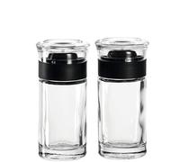 Leonardo Kitchen Salt & Pepper Grinder Set, nero, trasparente