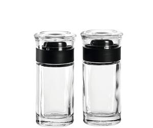 Leonardo Kitchen Salt & Pepper Grinder Set, nero, trasparente