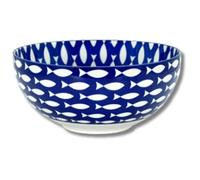 LEONARDO LUXURY HOME DESIGN Insalatiera Porcellana Reactive Fish Servizio Elegante e Raffinato Pesci Mare Adatto a Lavastoviglie Forno e Microonde (25 x 11 cm)