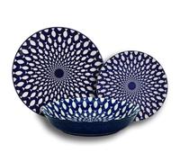 Leonardo Luxury Home Design Piatti Porcellana Set 18 Pezzi per 6 Persone Reactive Fish Servizio Elegante e Raffinato Pesci Mare Adatto a Lavastoviglie Forno e Microonde (18 Pezzi)