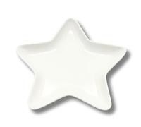 Leonardo Luxury Home Design Piatto Natalizio Porcellana Bianca Forma di Stella Ideale Antipasti Dolci Biscotti Aperitivi Decorazione Tavola Natale Idea Regalo (1, Stella Bianca)