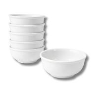 LEONARDO LUXURY HOME DESIGN Set 6 Ciotole Porcellana Bianca Ø 12x5,5H cm Coppette Dessert Yogurt Cereali Snack Adatte a Lavastoviglie Microonde Elegante Idea Regalo (6 Ciotole Medie)