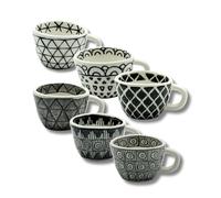 LEONARDO LUXURY HOME DESIGN Set 6 Pezzi Namy Cup Tazze da Caffè 75 ml Porcellana Finitura Liscia e Raffinata Elegante Idea Regalo