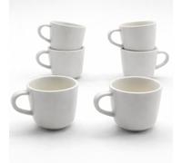LEONARDO LUXURY HOME DESIGN Set 6 Tazze Caffè 90 ml Porcellana Bianca Linea Hotel Premium Servizio Espresso Tazzine Resistenti Bar Casa Lavastoviglie Microonde (Hotel Premium senza Piattini)