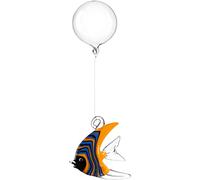 Leonardo Mare 059056 - Decorazione galleggiante per acquario in vetro, motivo: pesce ornamentale, colore: arancione/blu, 5,6 x 5,6 x 1,5 cm (altezza x larghezza x profondità)