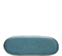 LEONARDO Matera - Piatto da portata grande in ceramica - Piatto quadrato per preparare apero, snack, formaggio, ecc. - 32 x 18 cm - adatto al microonde, lavabile in lavastoviglie - blu