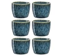 LEONARDO Matera Set di 6 portauovo in ceramica, diametro 5,2 cm, altezza 4 cm, facile da pulire, lavabile in lavastoviglie, set da 6 pezzi, colore blu