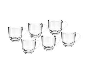 Leonardo Napoli 024201 - Set di 6 tazze da caffè per espresso, lavabili in lavastoviglie, piccole tazze da caffè, adatte al microonde, 80 ml, 6 pezzi