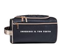 Leonardo Pochette personalizzata uomo donna - Borsa Bagno e da Viaggio - Porta trucchi personalizzabile per Makeup e Cosmetici