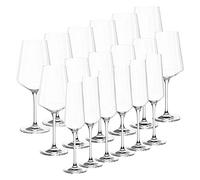 Leonardo Puccini 069539 - Set di 18 bicchieri da spumante, 6 bicchieri da vino rosso, vino bianco