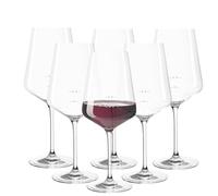 Leonardo Puccini Bicchieri da vino rosso Gastro-Edition con aiuto per versare, 0,1 l / 0,2 l, bicchieri professionali per gastronomia, hotel e catering, set da 6 pezzi