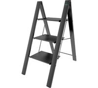 LEONARDO Scaletta in alluminio 3 Gradini Scala Pieghevole Casa e Cucina Gradini