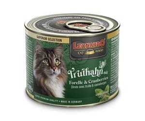 Leonardo scatoletta per gatti - tacchino, trota 200 g