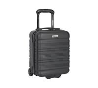 Leonardo® Valigia da Cabina Mini | Trolley Rigido 14 Pollici con Doppie Ruote | Valigia 25 Litri con Manico Trolley e Serratura | Materiale ABS Leggero | Bagaglio a Mano | 20x30x40 cm | Nero