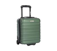 Leonardo® Valigia da Cabina Mini | Trolley Rigido 14 Pollici con Doppie Ruote | Valigia 25 Litri con Manico Trolley e Serratura | Materiale ABS Leggero | Bagaglio a Mano | 20x30x40 cm | Verde