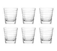Leonardo Vario Struttura 019449 - Set di 6 bicchieri per acqua, lavabili in lavastoviglie, in vetro con motivo, 250 ml