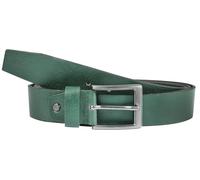 LEONARDO VERRELLI Cintura da uomo in pelle accorciabile, verde, 90-140 cm, 3100111, verde, Bundweite: 120 cm - Gesamtlänge: 135 cm