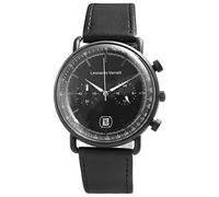 LEONARDO VERRELLI Orologio da uomo con cronografo in similpelle, con datario, analogico, al quarzo, 2900207, Nero , cinghia