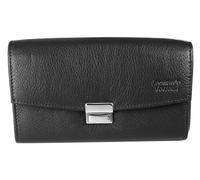 LEONARDO VERRELLI Portafoglio da cameriere unisex in vera pelle bovina, 17 x 10,5 x 4,5 cm, Nero , 17 cm x10,5 cm x4,5 cm, Classico
