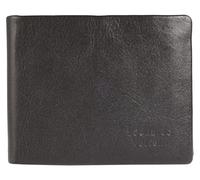 LEONARDO VERRELLI Portafoglio da uomo in pelle, portafoglio con bottone automatico, 8,8 x 11 x 2 cm, marrone, 8.8 x 11, Classico