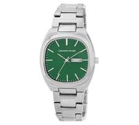 LEONARDO VERRELLI Tonneau, orologio da uomo, cinturino in acciaio inox, argento/verde