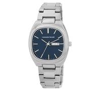 LEONARDO VERRELLI Tonneau, orologio da uomo, cinturino in acciaio inox, colore: argento/blu scuro