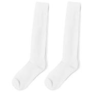 LEONARK Calze da Scherma per Spada, sciabola e Lamina - 100% Cotone - Calze da Scherma protettive per Bambino e Adulto - per schermidori Maschi e Femmine (White 2 Packs, L)