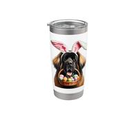 Leonberger - Orecchie da coniglietto per cani, caccia alle uova di Pasqua, mamma e papà Bicchiere termico in acciaio inox doppia parete