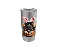 Leonberger - Orecchie da coniglietto per cani, caccia alle uova di Pasqua, mamma e papà Bicchiere termico in acciaio inox doppia parete