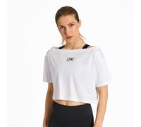 LEONE 1947, ABX145, T-Shirt Corta Tee Crop Donna, Bianco, M