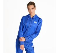 LEONE 1947 ABX146 Felpa con Cappuccio Zip Logo Poly French Terry Blu Amparo XS