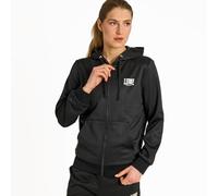 LEONE 1947 ABX146 Felpa con Cappuccio Zip Logo Poly French Terry Nero S