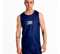 LEONE 1947 ABX205 Canotta Uomo Stripe 47, Smanicata da Palestra e Fitness in Polymesh 100% Poliestere, Leggera e Traspirante, Blu Scuro, Taglia L