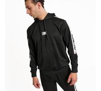 LEONE 1947 ABX207 Felpa con Cappuccio Stripe 47 Poly French Terry Nero XXL