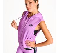 LEONE 1947 ABX212 Smanicato con Cappuccio Stripe 47 Poly French Terry Violetto S