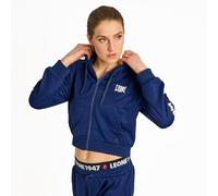 LEONE 1947 ABX213 Felpa con Cappuccio Stripe 47 Poly French Terry Blu Scuro S