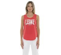 LEONE 1947 Canotta Donna Apparel in Cotone con Grande Logo Metallico Frontale.