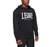 LEONE 1947, Felpa con Cappuccio Logo, Unisex Adulto, Nero, XXL, ABX111