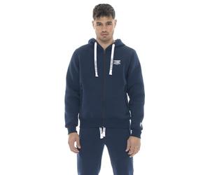 LEONE 1947 Felpa Invernale Uomo con Cappuccio e Zip, Logo Piccolo Soft Basic