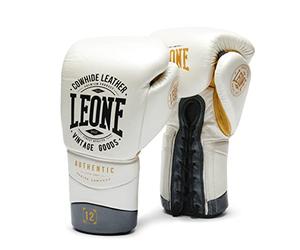 LEONE 1947, GUANTI BOXE AUTHENTIC 2 18OZ Bianco