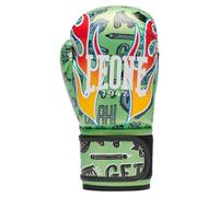 LEONE 1947, Guanti Boxe Flames 6 OZ, Verde
