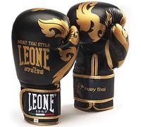 Leone 1947 Muay Thai Guantoni Boxe, Unisex - Adulto, Nero, 14 Oz